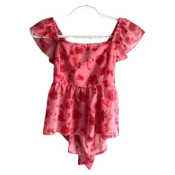 💖(2 for $15)💖 Pink Floral Top - Picture 1 of 4